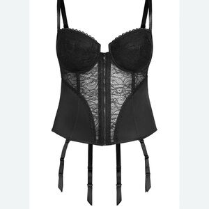 NWOT Fox & Royal Suzette Zip Front Bustier Corset 38C/D